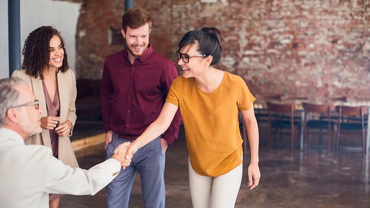 Business people shaking hands