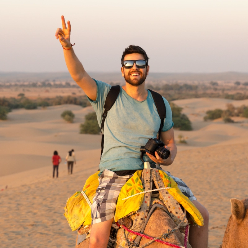 tourist-riding-camel-in-thar-desert